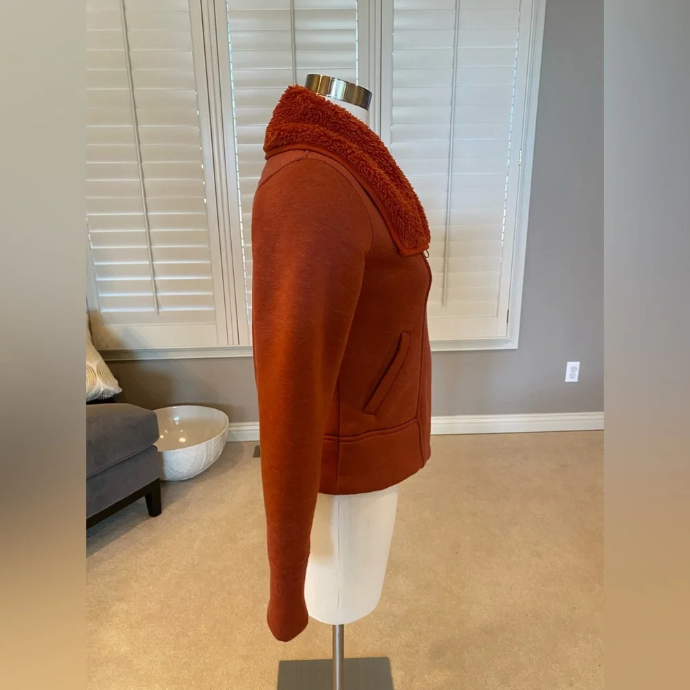 Prana Moto Burnt Orange Zip Front Jacket (XS)